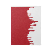 Aangepaste Tomaat Rood Drip Notitieblok – Bewerkba (Linkerzijde)