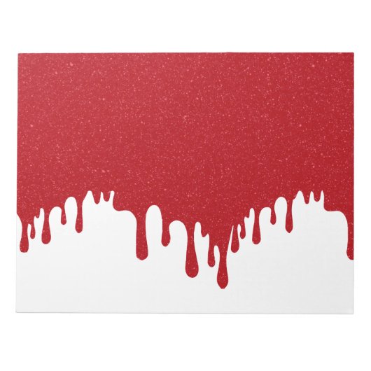 Aangepaste Tomaat Rood Drip Notitieblok – Bewerkba (Voorkant)