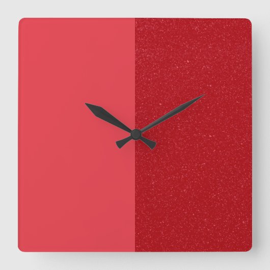 Aangepaste Tomaat Rood Gespleten Textuur Wandklok (Voorkant)