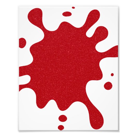 Aangepaste Tomaat Rood Spat White Achtergrond Post Foto Afdruk (Voorkant)