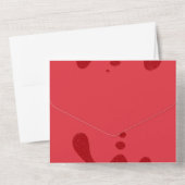 Aangepaste Tomaat Rood Spatverzegel & Uitnodiging (Achterkant)