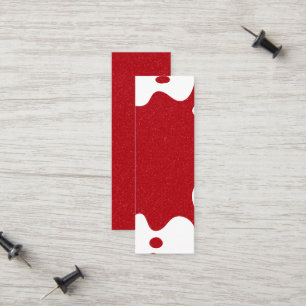 Aangepaste Tomaat Rood & Wit Drip Mini Visitekaart Contactkaartje