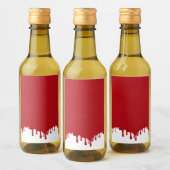 Aangepaste Tomaat Rood & Wit Druppel Mini Fles Eti Wijn Etiket (Flessen)