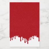 Aangepaste Tomaat Rood & Wit Druppel Mini Fles Eti Wijn Etiket (Enkel label)