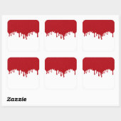 Aangepaste Tomaten Rode Druppelstickers – Bewerkba Vierkante Sticker (Vel)