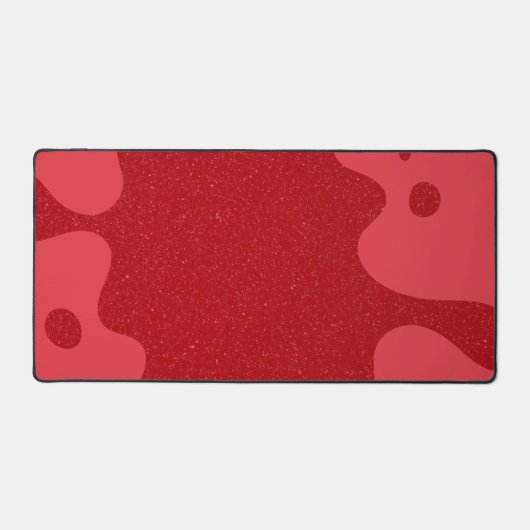 Aangepaste Tomatenrode Blob Ruis Bureaumat (Voorkant)