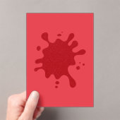 Aangepaste Tomatenrode Spat Acryl Uitnodiging (Insitu (Draagbaar))