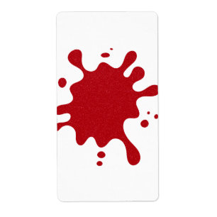 Aangepaste Tomatenrode Spat Retourlabels Etiket
