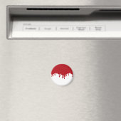 Aangepaste Tomatenrood Drip Magnet – Vet & Bewerkb (Insitu (Vaatwasser))