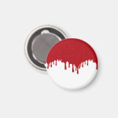 Aangepaste Tomatenrood Drip Magnet – Vet & Bewerkb (Voorkant / Achterkant)