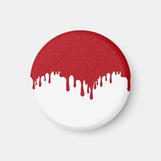 Aangepaste Tomatenrood Drip Magnet – Vet & Bewerkb (Voorkant)