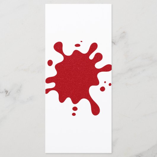 Aangepaste Tomatenrood Spat Menu Sjabloon (Voorkant)