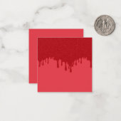 Aangepaste Tomato Red Drip Mini Note Kaart Notitiekaartje (Voorkant / Achterkant in situ)