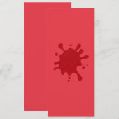 Aangepaste Tomato Red Flat Kaart met getextureerde (Voorkant / Achterkant)