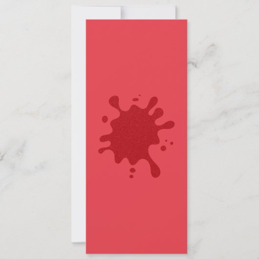 Aangepaste Tomato Red Flat Kaart met getextureerde (Voorkant)