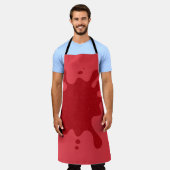 Aangepaste Tomato Red Splash All-Over Print Schort (Gedragen)