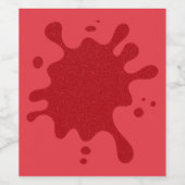 Aangepaste Tomato Red Splash Bottle Label Wijn Etiket (Enkel label)