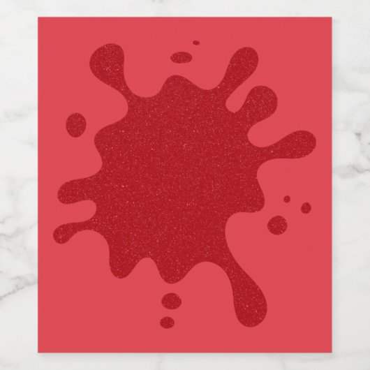 Aangepaste Tomato Red Splash Bottle Label Wijn Etiket (Enkel label)