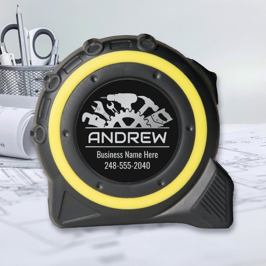 Aangepaste tools Monogram Naam en Business Logo Rolmaat