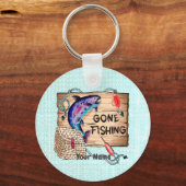 Aangepaste toon Gevist Sleutelhanger (Voorkant)