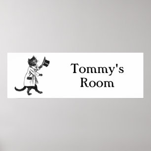 Aangepaste  Top Hat Cat Banner Poster