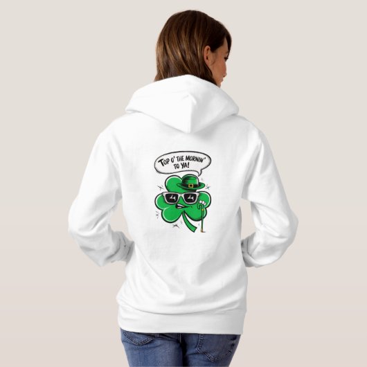 Aangepaste Top O' The Morning' Shamrock (Achterkant volledig)