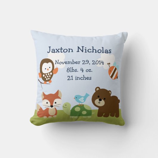 Aangepaste Topjes van de boomstam Forest Pillow Ke Kussen (Voorkant)