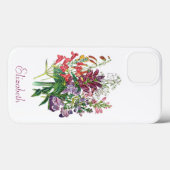 Aangepaste torenkrans en bloemen op oormerk Case-Mate iPhone case (Achterkant (horizontaal))
