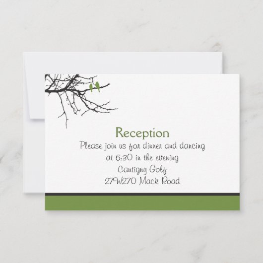 Aangepaste Tortelduifjes-ontvangstkaart Kaart (Voorkant)