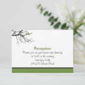 Aangepaste Tortelduifjes-ontvangstkaart Kaart (Staand voorkant)