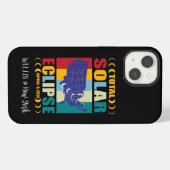 Aangepaste totale Solar Eclipse 2024 iPhone Case Hoesje (Achterkant horizontaal)