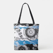 Aangepaste Tote Tas Medium, Schouder - Golfmechani (Achterkant)