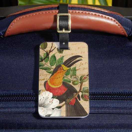 Aangepaste Toucan Tropical Bagagelabel (Voorkant Insitu 2)