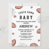 Aangepaste Touchdown American football Baby shower Kaart (Voorkant)