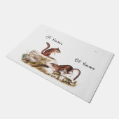 Aangepaste Townsend's Ground Squirrel Couple name Deurmat (Schuin)