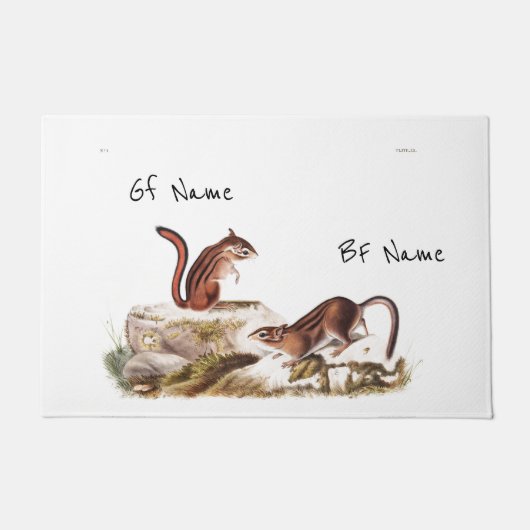 Aangepaste Townsend's Ground Squirrel Couple name Deurmat (Voorkant)