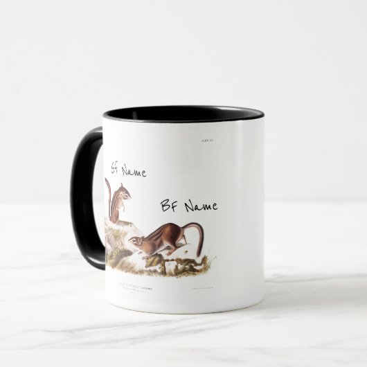 Aangepaste Townsend's Ground Squirrel Couple name  Mok (Voorkant links)