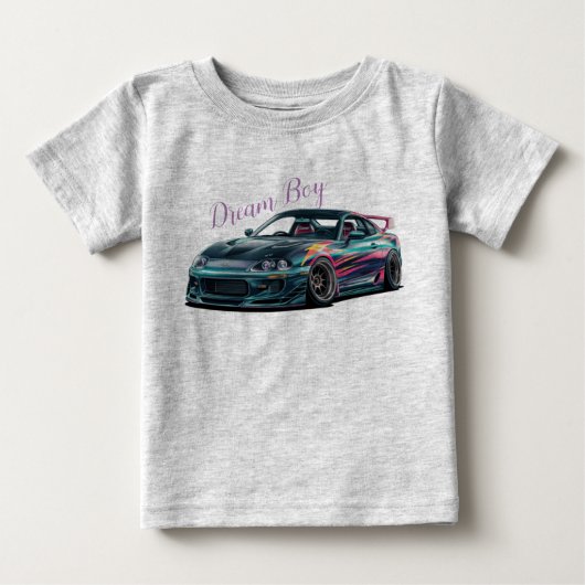 Aangepaste Toyota Supra met Racing Decals T-shirt (Voorkant)