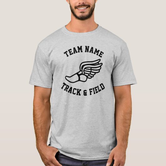 Aangepaste track en veldteam naam T-shirts (Voorkant)