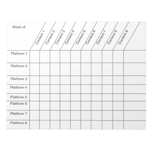Aangepaste tracker voor contentmakers op sociale m notitieblok (Voorkant)