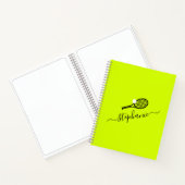 Aangepaste tracket monogram naam geel notitieboek (Binnen)