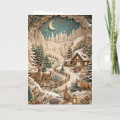 Aangepaste traditionele foto vintage Kerstmis Kaart (Achterkant)