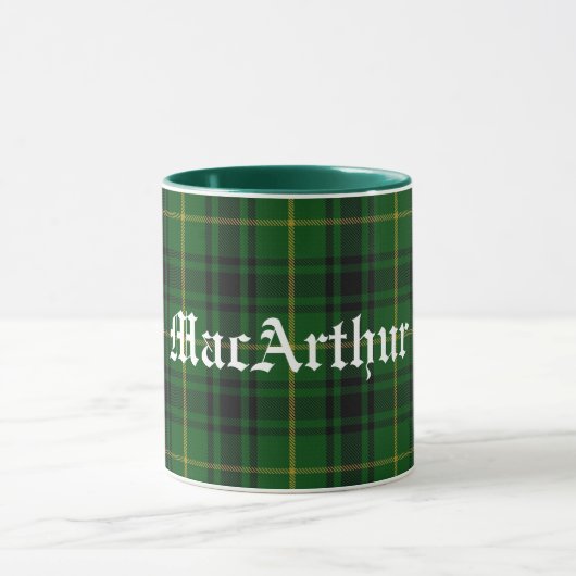 Aangepaste traditionele MacArthur Tartan Mok (Midden)