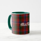 Aangepaste traditionele MacRae Tartan Schotse Plai Mok (Voorkant links)