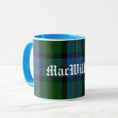 Aangepaste traditionele MacWilliam Tartan Mok (Voorkant links)