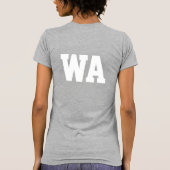 Aangepaste training voor Netball paarse witvleugel T-shirt (Achterkant)