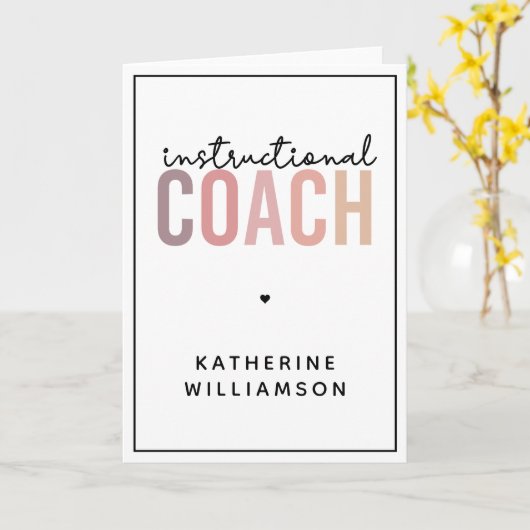 Aangepaste trainingscoachcadeaus voor coach kaart (Gele Bloem)