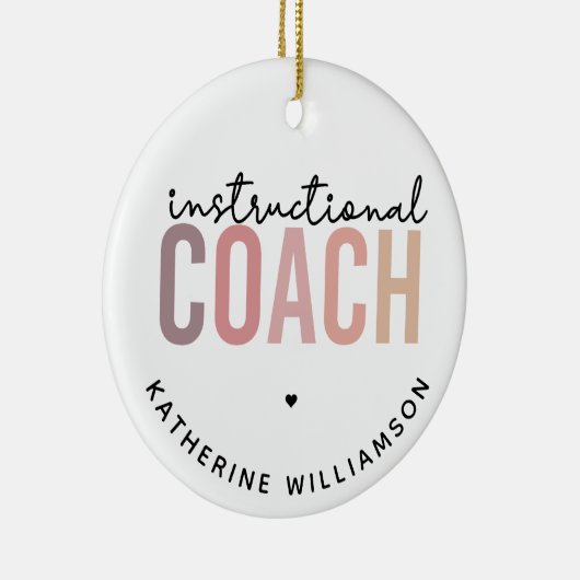 Aangepaste trainingscoachcadeaus voor coach keramisch ornament (Rechts)