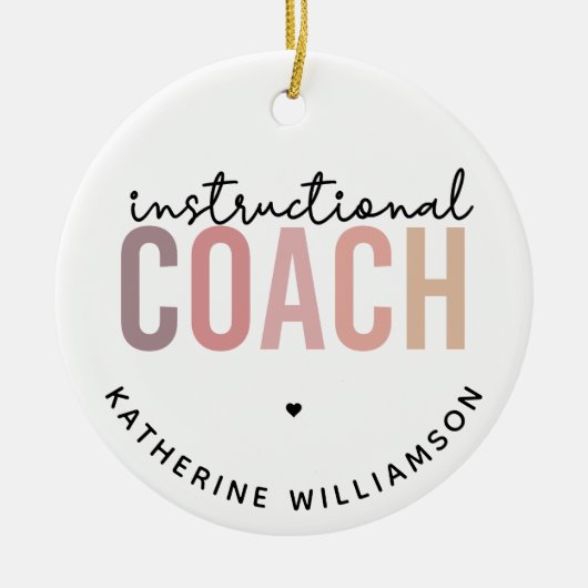 Aangepaste trainingscoachcadeaus voor coach keramisch ornament (Voorkant)