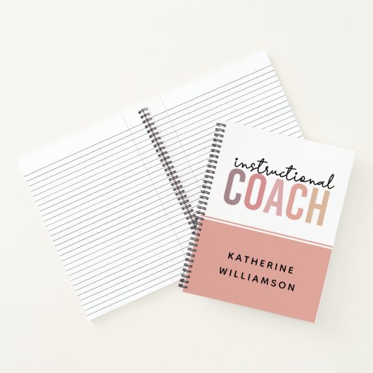 Aangepaste trainingscoachcadeaus voor coach notitieboek (Binnen)